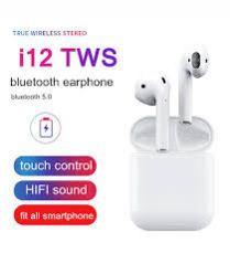 i-12 Bluetooth Ear Buds Bluetooth Headset in Earphone Earbuds