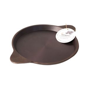 Aarogyam Cast Iron Fish Fry/Roasting Pan Double Handle 10 inch (25 cm) | Gas &amp;amp;amp; Induction Compatible