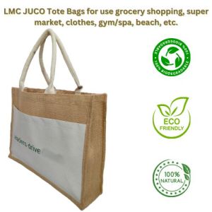 LMC Jute & Canvas Shopping Tote Bags