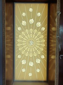 printed cnc wooden corian mandir
