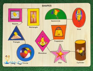 wooden educational toy shapes puzzle tray