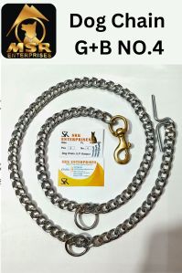 4NO. GRINDED TWISTED IRON DOG CHAIN WITH BRASS HOOK