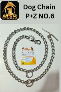 6 No. Plain Twisted Iron Dog Chain With Zinc Hook