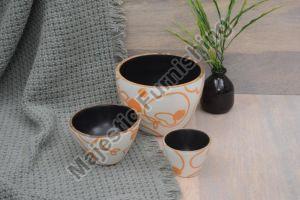 Cute Couple Wooden Bowls