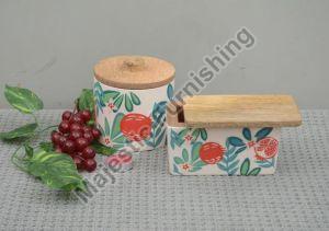 Fruit Sutra Wooden Canister
