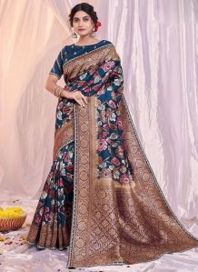 Digital Printed Jacquard Sarees