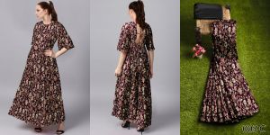 Digital Printed western Gowns Service