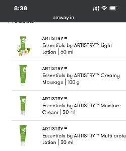 amway artistry skin care products