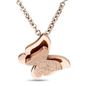 Butterfly Rose Gold Plated Pendent Chain