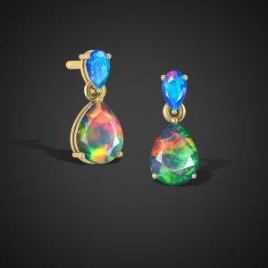 Black Opal Earring