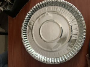 silver paper plate