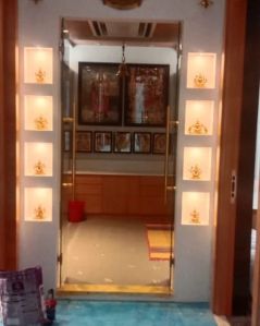 Pooja rooms with lighting