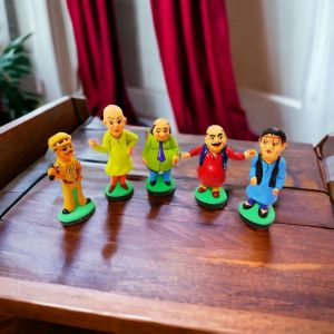 eco-friendly toy terracotta motu-patlu set