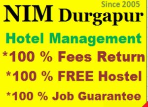 NIM Durgapur Hotel management courses