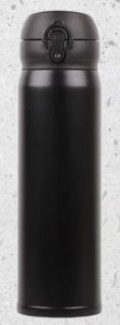 450ml stainless steel black matt flask bottle black
