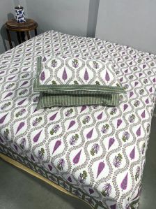 Bagru Hand Block Printed Bedsheet