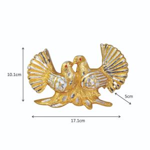Aluminium Golden Metal Birds Sculpture
