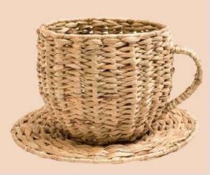 Bamboo Cup & Saucer Basket