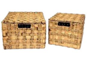 Bamboo Utility Basket with Lid