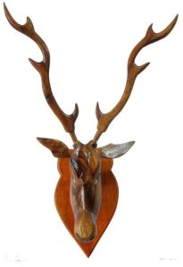 Bengal Art Wooden Deer Face Wall Hanging