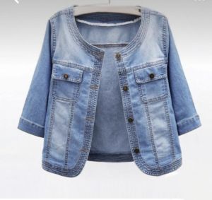 Ladies Short Denim Shirt