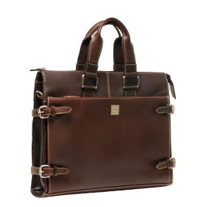 Dark brown Leather Laptop Bag