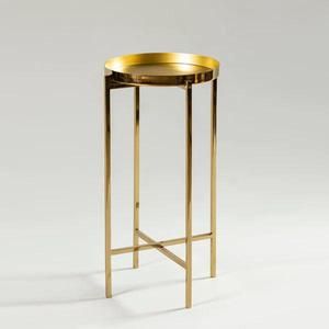 Tall Gold Side Table