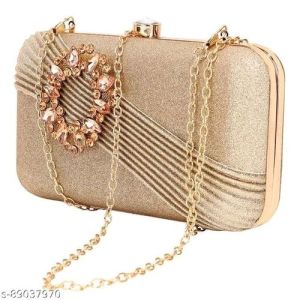 Golden Fancy Clutch Bag