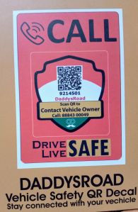 Road safety QR stickers