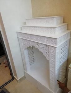White marble home mandir