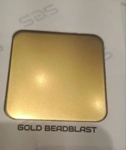 Gold Bead Blasted Finish Stainless Steel Sheet