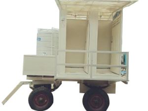 FRP Four Seater Mobile Toilet Van
