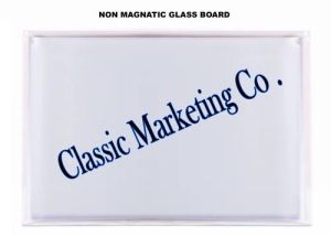 Flameless Glass Non Magnetic White Board