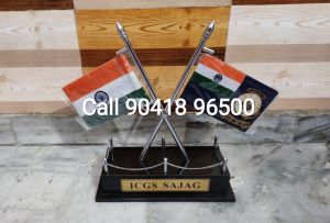 Indian Coast Guard Table Flags