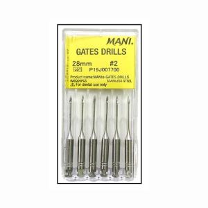 Mani Gates Drills 28mm (Pack of 6) Dental Root Canal Endodontic Files