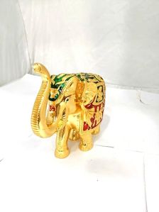 Fiber Gajalaxmi Golden Mina Elephant