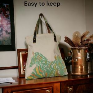handcrafted spacious canvas bag