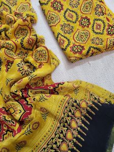 Ajrakh Printed Modal silk dress material