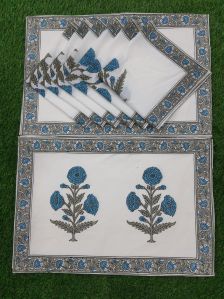 Mat Set Bagru Hand Block Printed