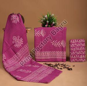 Cotton suit with cotton dupatta bagru hand block printed