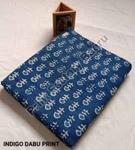 Indigo Dabu Hand Block Printed Fabric
