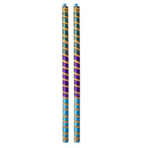 Satvik Wooden Vibrant Vibe Dandiya Sticks, Color : Multicolor