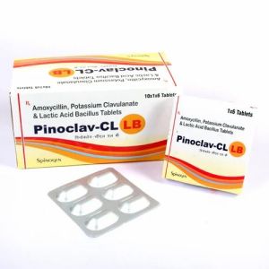 Pinoclave Amoxycillin, Potassium Clavulanate, Lactic Acid Bacillus Tablets