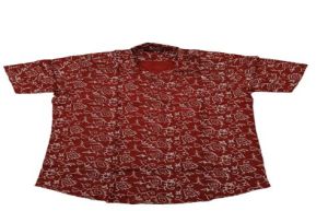 Mens Red Printed Half Sleeve Viscose Shirt