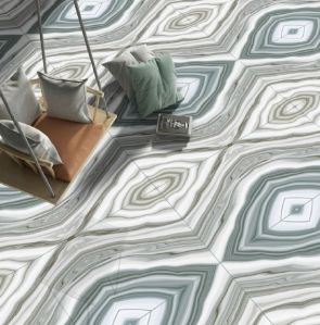 Mural Bookmatch Glossy Floor Tiles