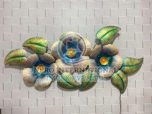 Multicolor Iron Flower Wall Decor
