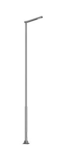 Silver Single Arm Street Light Pole