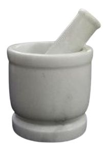 5x5 Inch White Marble Mortar & Pestle