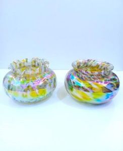 Multicolor Glass Candle Holder