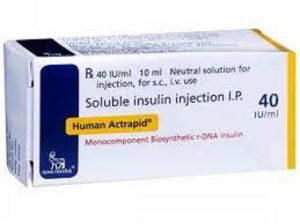 Human Insulin (Human Actrapid 40iu Ml Solution.